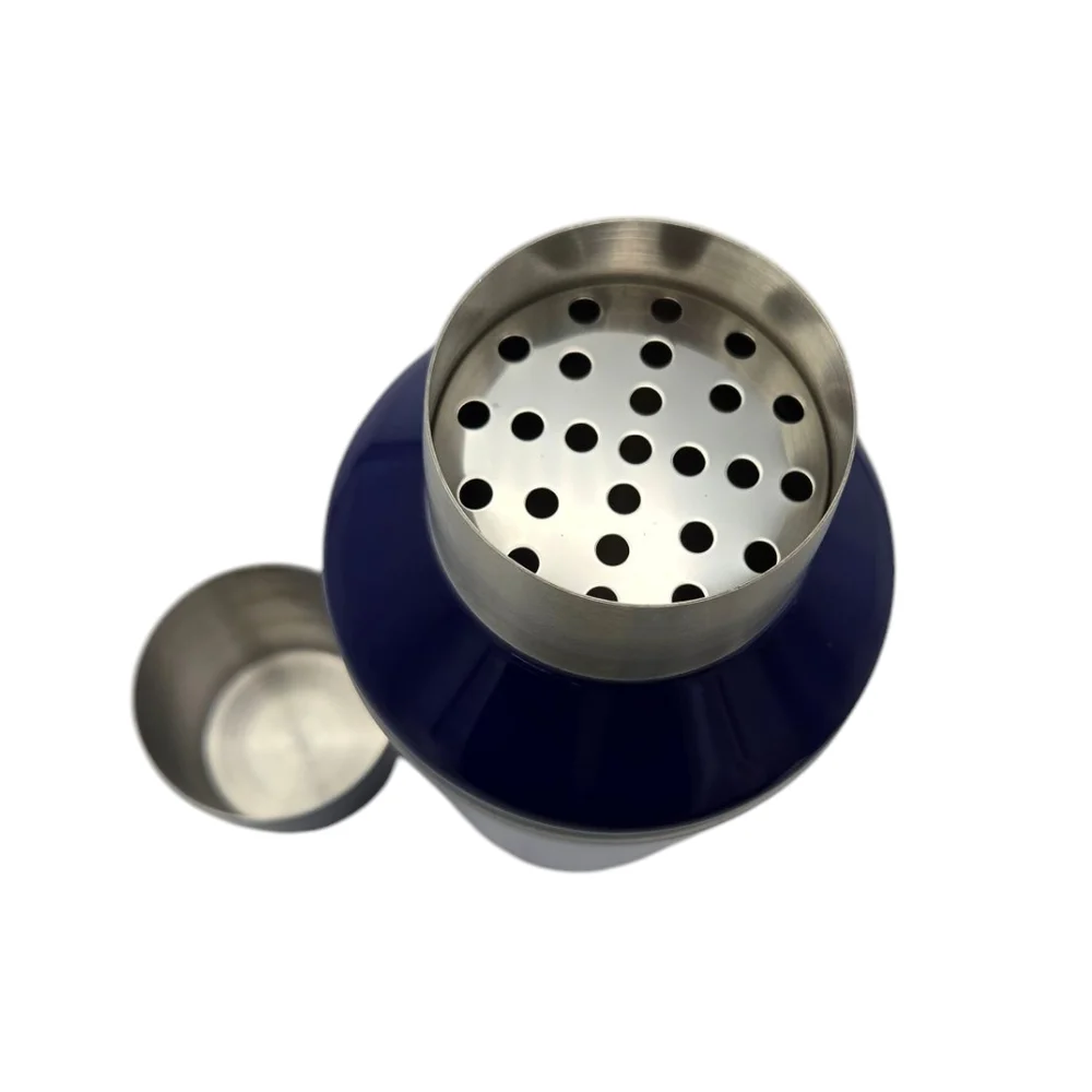 Jonathan Adler X Fab Fit Fun Scala Cocktail Shaker Purple & Blue Stripes 18.4 oz